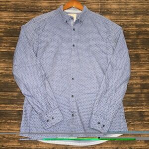 Esprit Button Up Mens Large Blue Vintage 80s Slim Fit Oxford Collar